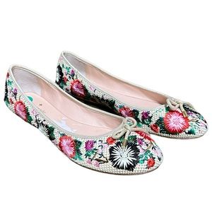 Kate Spade Winward Embroidered Floral Flats